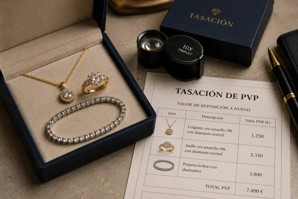 tasación PVP joyería
